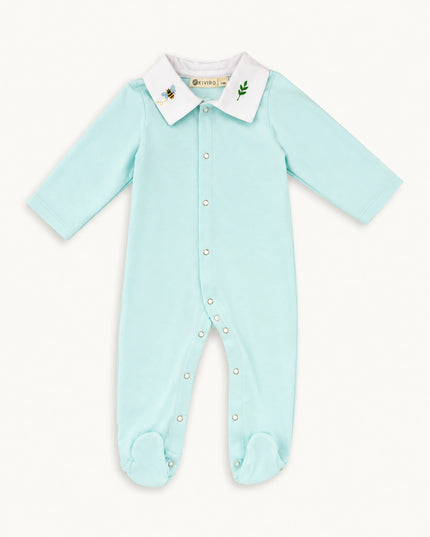 Hand-Embroidered Cotton Bodysuit