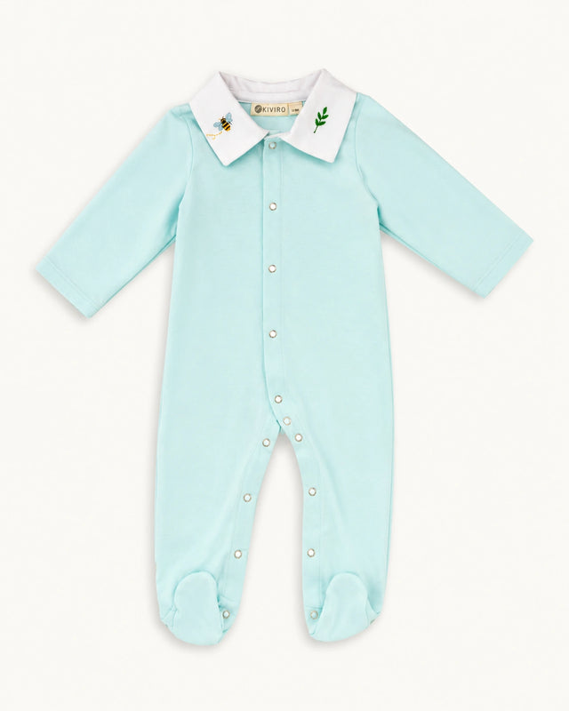 Hand-Embroidered Cotton Bodysuit