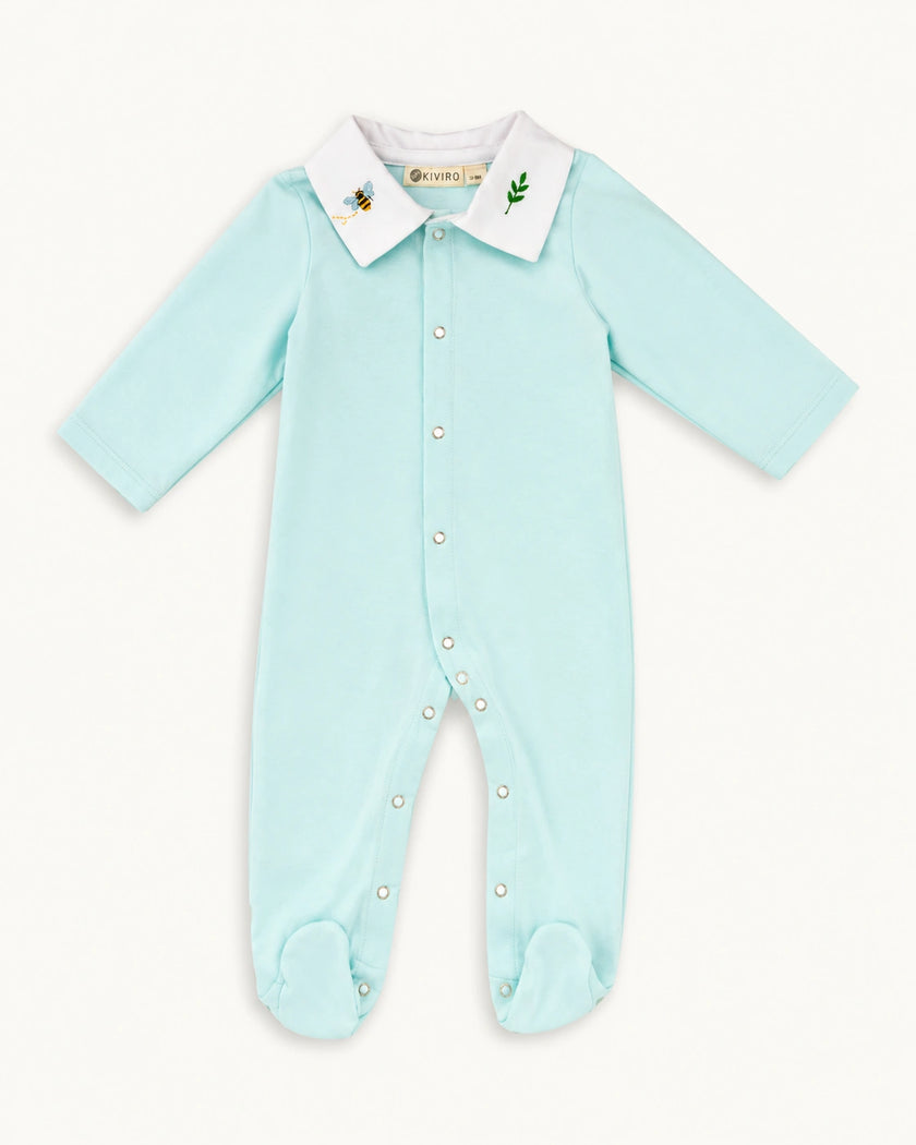 Hand-Embroidered Cotton Bodysuit